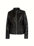 Damen Retro PU-Lederjacke | Slim-Fit kurz & stylisch